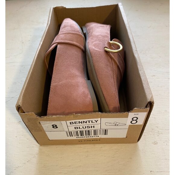 Journee Collection Loafers Women’s 8 Benntly Blush Square Toe Flats Faux Suede - Picture 10 of 10